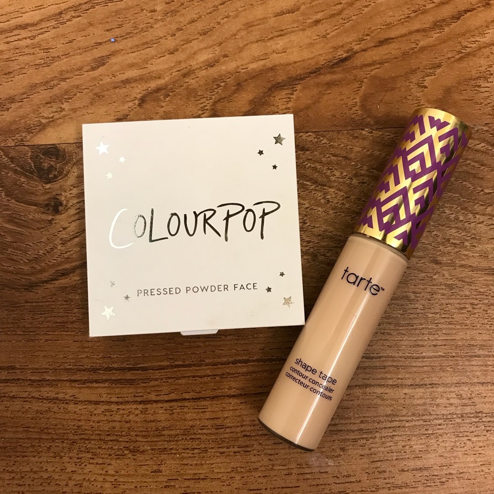 Colour Pop bronzer & Tarte shape type concealer
